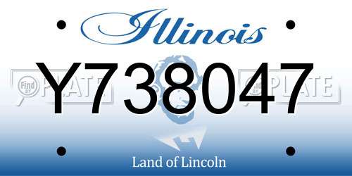 Y738047 Illinois License Plate