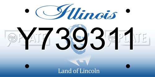 Y739311 Illinois License Plate