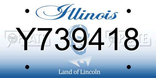 Y739418 Illinois License Plate