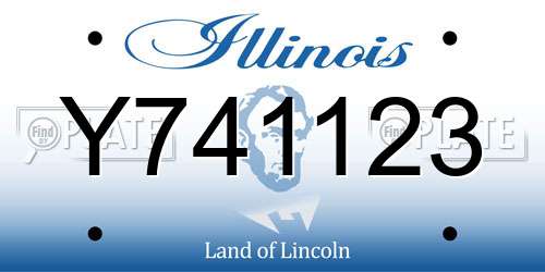 Y741123 Illinois License Plate