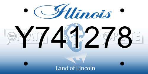 Y741278 Illinois License Plate