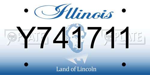 Y741711 Illinois License Plate