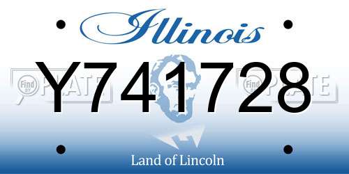 Y741728 Illinois License Plate