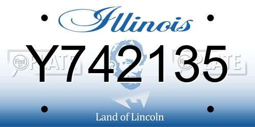 Y742135 Illinois License Plate