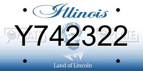 Y742322 Illinois License Plate