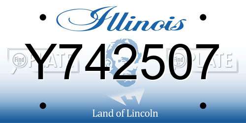 Y742507 Illinois License Plate