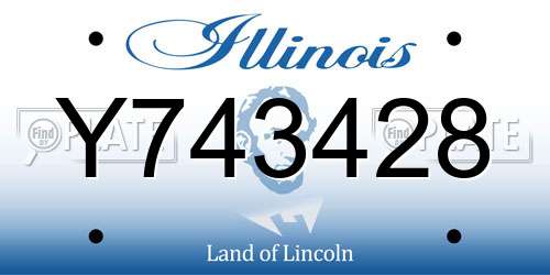 Y743428 Illinois License Plate