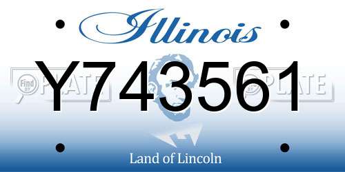 Y743561 Illinois License Plate