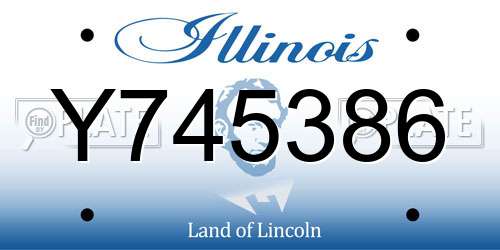 Y745386 Illinois License Plate