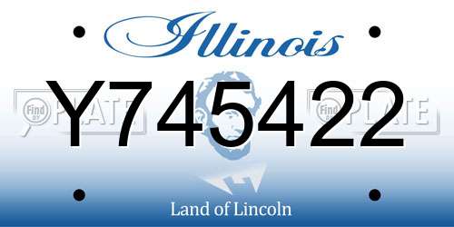 Y745422 Illinois License Plate