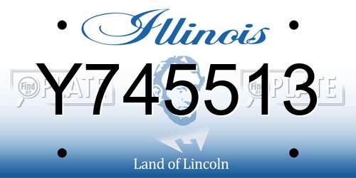 Y745513 Illinois License Plate