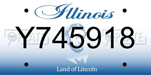 Y745918 Illinois License Plate