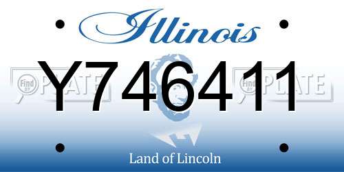 Y746411 Illinois License Plate