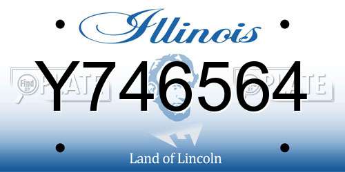 Y746564 Illinois License Plate