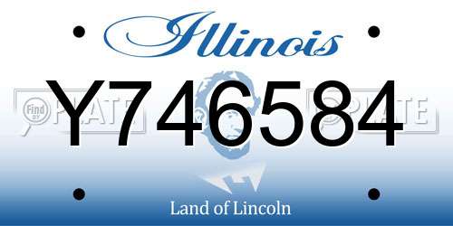 Y746584 Illinois License Plate