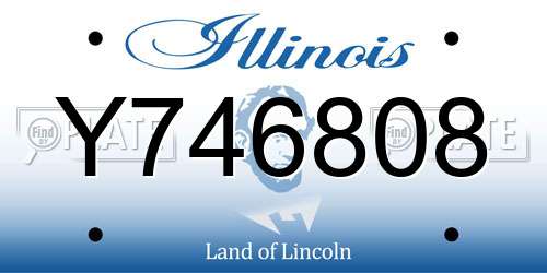 Y746808 Illinois License Plate