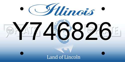 Y746826 Illinois License Plate