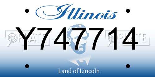 Y747714 Illinois License Plate