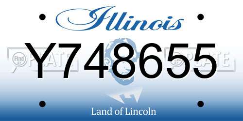Y748655 Illinois License Plate