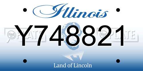Y748821 Illinois License Plate