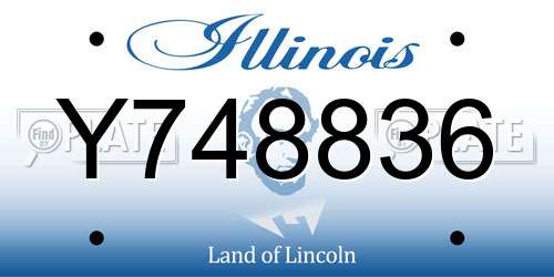 Y748836 Illinois License Plate