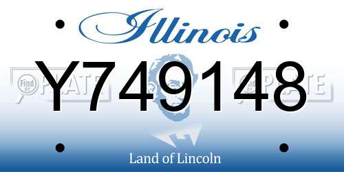 Y749148 Illinois License Plate