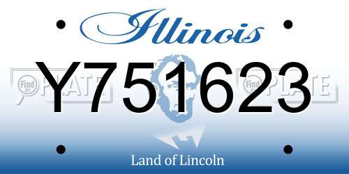 Y751623 Illinois License Plate
