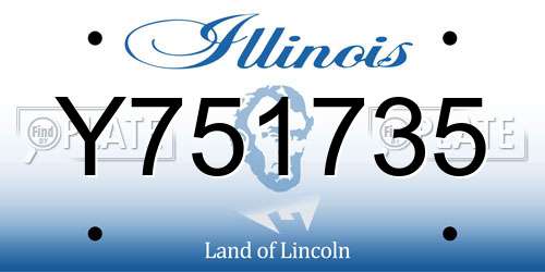 Y751735 Illinois License Plate