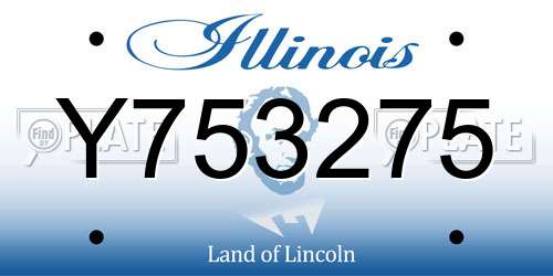 Y753275 Illinois License Plate
