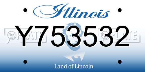 Y753532 Illinois License Plate