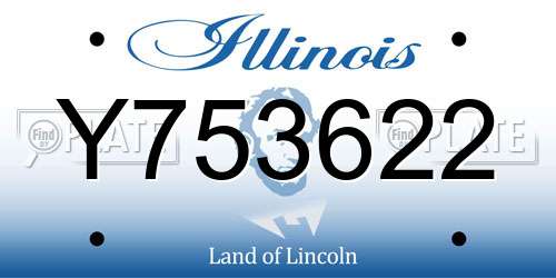 Y753622 Illinois License Plate