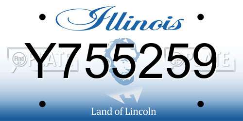 Y755259 Illinois License Plate