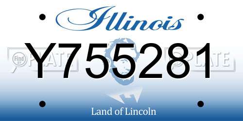 Y755281 Illinois License Plate