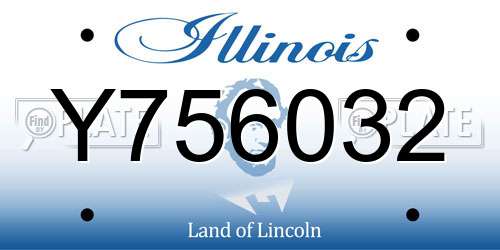 Y756032 Illinois License Plate