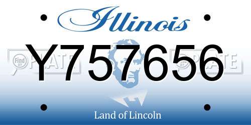 Y757656 Illinois License Plate