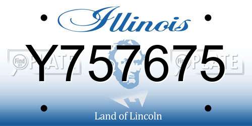 Y757675 Illinois License Plate