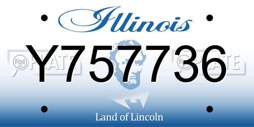 Y757736 Illinois License Plate