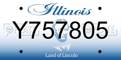 Y757805 Illinois License Plate