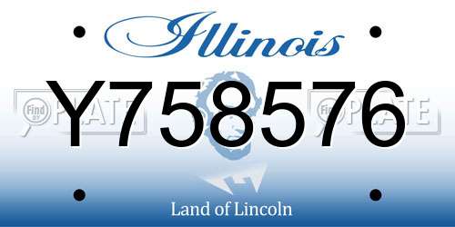 Y758576 Illinois License Plate