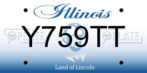 Y759TT Illinois License Plate