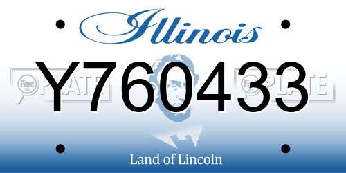 Y760433 Illinois License Plate