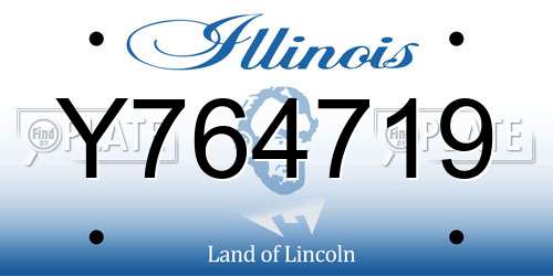 Y764719 Illinois License Plate