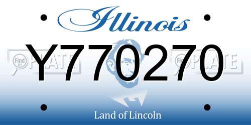 Y770270 Illinois License Plate
