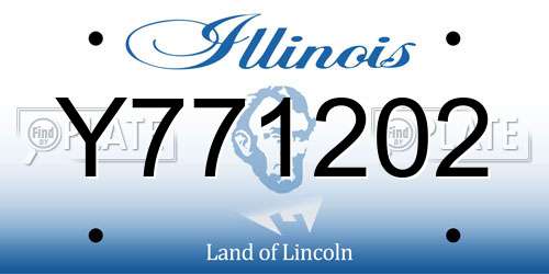 Y771202 Illinois License Plate