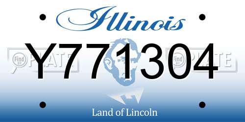 Y771304 Illinois License Plate