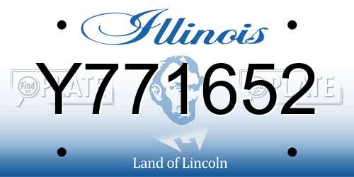 Y771652 Illinois License Plate