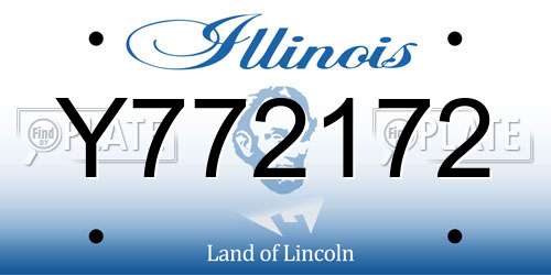 Y772172 Illinois License Plate
