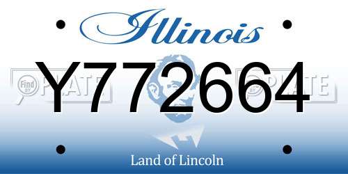Y772664 Illinois License Plate