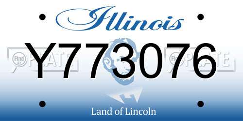 Y773076 Illinois License Plate