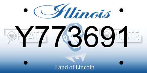 Y773691 Illinois License Plate